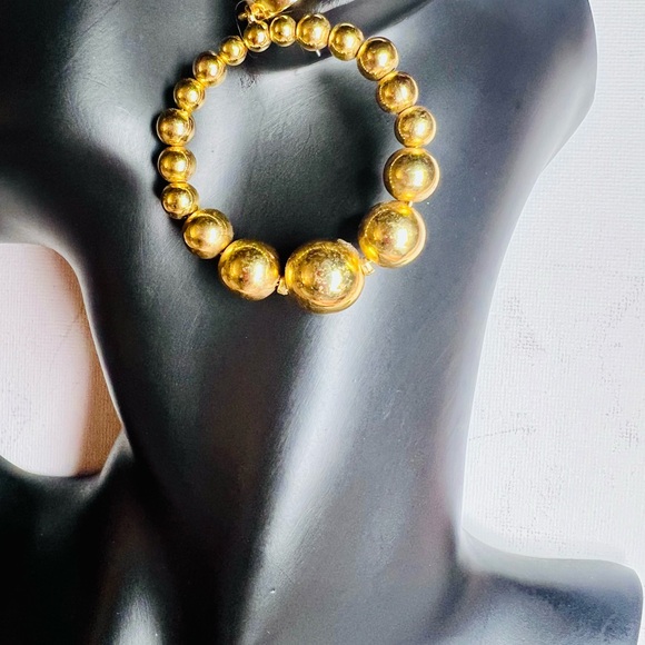 Kate Spade Light Up the Room Gold Plated Drop Hoop Earrings w/ Circular Accents - Picture 4 of 4